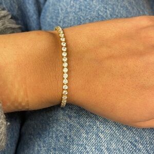 3mm gold plated adjustable bracelet